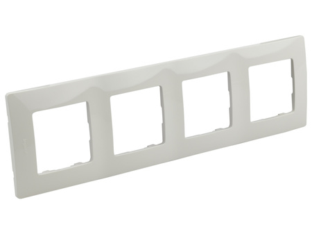 Ramka Poczwórna 4-krotna do Włączników Światła Gniazdek Biała LEGRAND NILOE