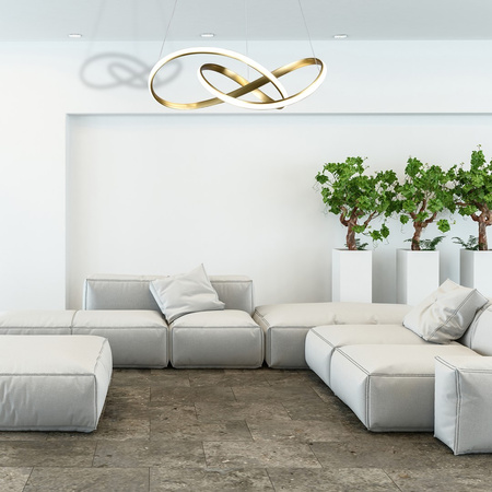 Lampa Wisząca Sufitowa CAPPIO Złota 36W LED Milagro