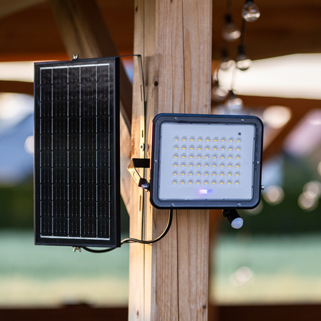 Naświetlacz Solarny LED Halogen 200W Lampa Ogrodowa 4000K IP65 Czujnik Ruchu PIR + Pilot FULGOR LUMILED