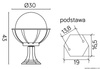 Lampa Ogrodowa Zewnętrzna Stojąca SŁUPEK Kule z koszykiem 250 K 4011/1/KPO 250 E27 43cm Su-Ma