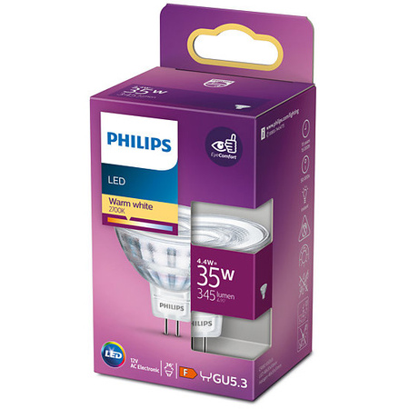 Żarówka LED GU5.3 MR16 4,4W = 35W 345lm 2700K Ciepła 36° 12V PHILIPS