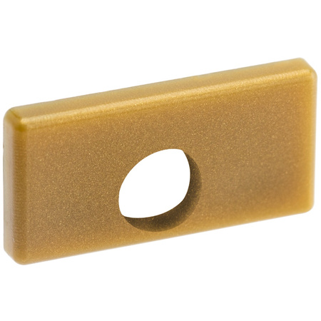 Zaślepka do profilu natynkowego MINI nawierzchniowego nakładanego ZŁOTA Z OTWOREM tworzywo sztuczne