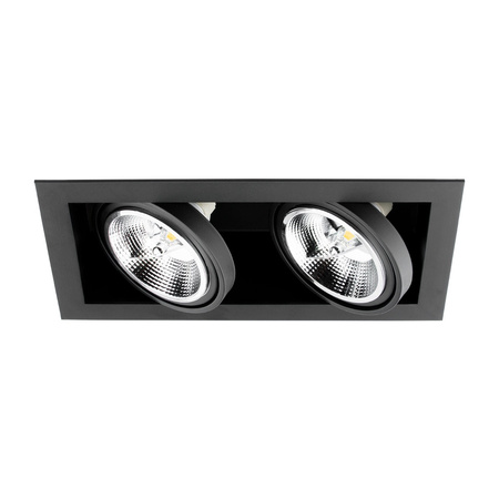 Oprawa Podtynkowa Halogenowa Ruchoma 2x GU10 ES111 Prostokątna Czarna