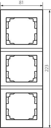 Ramka Potrójna Pionowa Natynkowa do Gniazdka Beżowy LOGI Kanlux