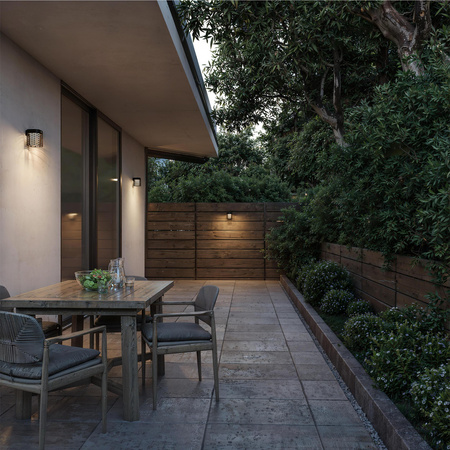 Kinkiet Ogrodowy Lampa Zewnętrzna Elewacyjna Solarny 3.8W 400lm 2700K Ciepła IP44 Czarna z Czujnikiem Ruchu Hara Philips