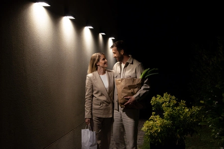 Kinkiet Solarny Ogrodowy Lampa Elewacyjna Zewnętrzna LED z Czujnikiem Ruchu i Zmierzchu 3W 300lm 3000K Ciepła Biały IP65 Endura Osram