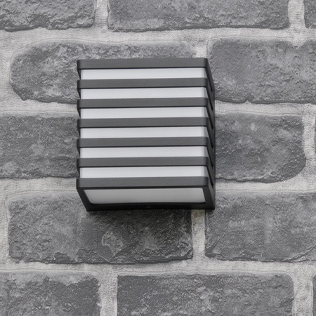 Kinkiet Zewnętrzny Oprawa Elewacyjna Lampa LED 4000K Kwadrat Czarna