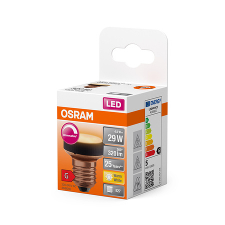 Żarówka LED Reflektor E27 4.5W = 29W 320lm 2700K Ciepła 100° Ściemnialna FLAT LAMP Osram