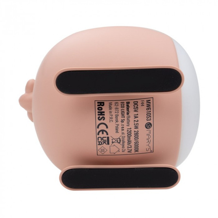 Lampka Nocna Dziecięca LED 2.5W 1800-3000K Ciepła Akumulatorowa 1200mAh Różowa HELIKOPTER MARY'S