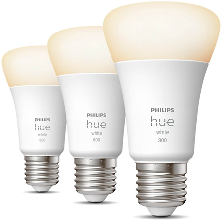 3PAK Żarówka LED E27 A60 9W 2700K Ciepła PHILIPS HUE White Bluetooth Zigbee