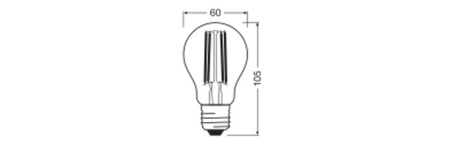 Żarówka LED A60 E27 3.8W = 60W 806lm 3000K Ciepła Biała FILAMENT LEDVANCE