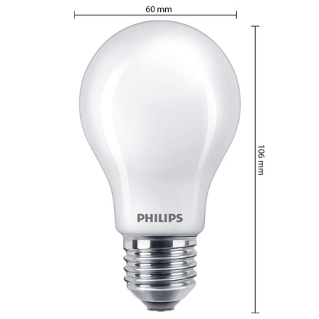 Żarówka LED E27 A60 4.5W = 40W 470lm 2700K Ciepła FILAMENT LED Classic Philips