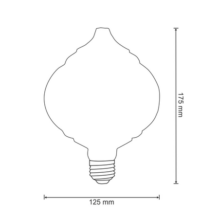 Żarówka LED E27 BC125 450lm 4W 2700K Ciepła 320° Filament GOLDLUX (Polux) Vintage Amber Dekoracyjna