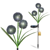 Lampa Solarna LED Dekoracyjna Wbijana Czosnek Kwiat Ogrodowy