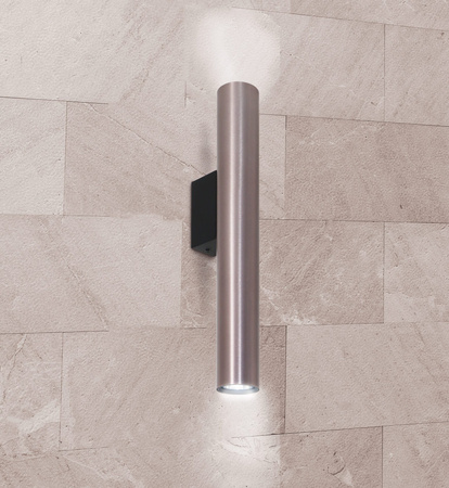 Kinkiet Ścienny Lampa Oprawa Natynkowa 2x GU10 Szary LUNGOMARE Sanico Goldlux