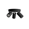Lampa Sufitowa Reflektor 3x GU10 IP44 Czarna Kosipo Philips