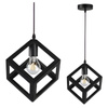 Lampa Sufitowa Oprawa Wisząca Zwis E27 Czarna Cube Masterled