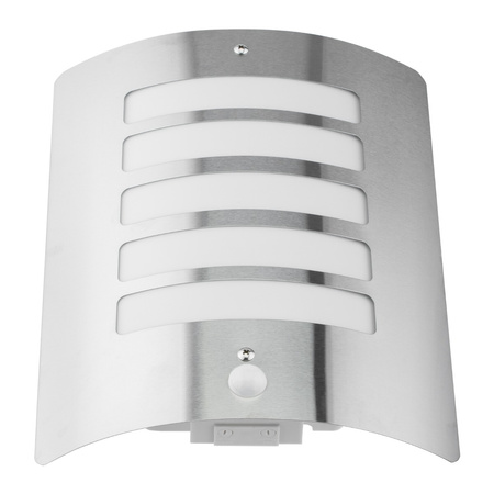Kinkiet Ogrodowy Elewacyjny Lampa Ścienna E27 LUGO Stalowa Czujnik PIR