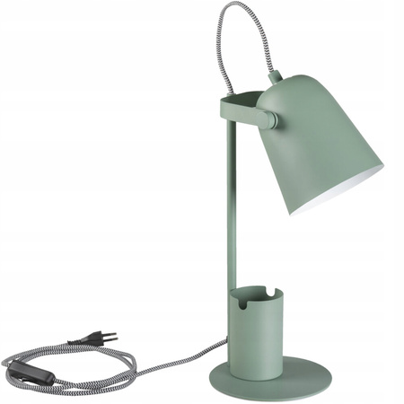 Lampka Biurkowa Stołowa Szkolna Nocna + Organizer Raibo E27 5W Zielona KANLUX