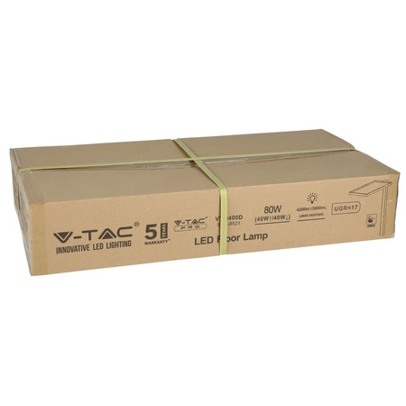 Lampa LED Stojąca Podłogowa 80W 4000K Ściemnianie Dotykowe Srebrna VT-8400 V-TAC