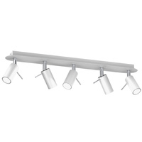 Lampa Sufitowa PRESTON Biała Chrom 5x mini GU10 Milagro