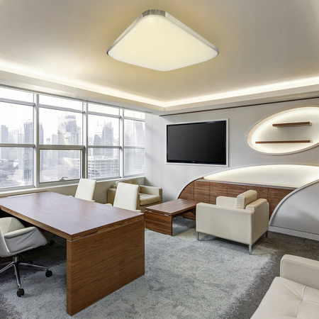 PLAFON LED lampa sufitowa Kwadratowa PARYS 36W 3000K-6500K 53cm + pilot