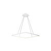 Lampa wisząca NIX biały kwadrat ramka 25W LED IP20 Metal i akryl styl nowoczesny minimalistyczny Milagro