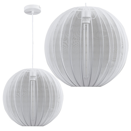 Lampa Sufitowa Wisząca Zwis E27 Biała JAPANDI Sanico Goldlux