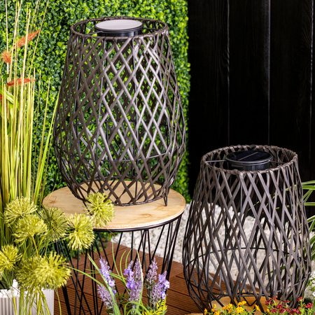 Lampa Solarna LED Zewnętrzna Ogrodowa Stojąca Latarenka 3000K IP44 38cm Czujnik Zmierzchu