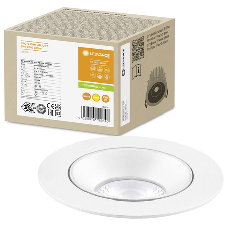 Panel LED Oprawa Podtynkowa Punktowa 8W 680lm CCT Ściemnialna Oczko Spot Biały Air Adjust Ledvance
