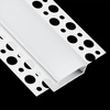 Profil Aluminiowy Podtynkowy Architektoniczny XL Typ P do LED Wpuszczany do Płyt KARTON / GIPS 1m + Mleczny Klosz