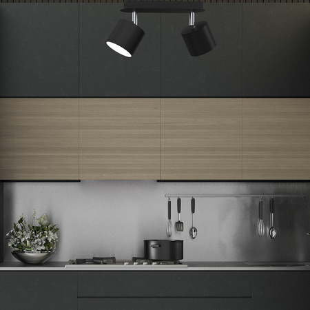 Lampa Sufitowa DIXIE Czarna 2xGX53 Ruchoma Milagro