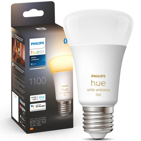 Żarówka LED E27 A60 8W CCT PHILIPS HUE White & Ambiance Bluetooth Zigbee