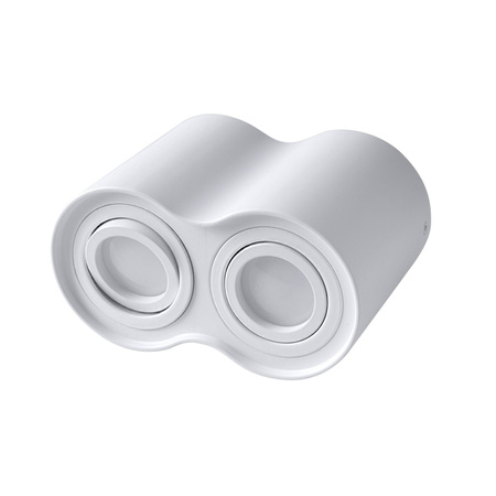 Oprawa sufitowa natynkowa Hadar R2 2xGU10 ruchoma okrągła biała