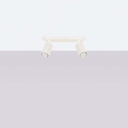 Lampa Sufitowa Reflektor Tuba Spot 2x GU10 Beżowa Karbon Deep Space SL.1599 Sollux