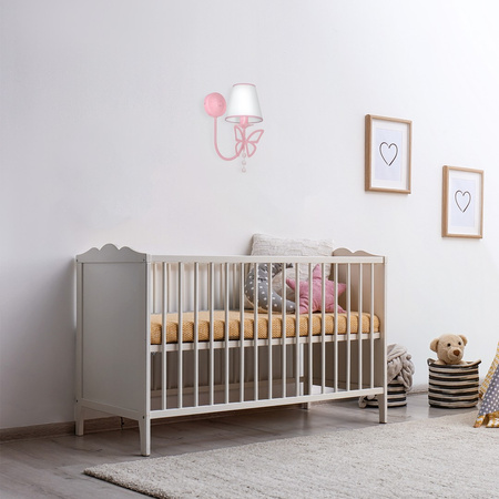 Lampa Ścienna Kinkiet CHARLOTTE Różowa 1xE14 Milagro