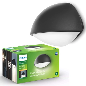 Kinkiet Ogrodowy Lampa Elewacyjna Zewnętrzna LED 3W 270lm 2700K IP44 Antracyt Dust Philips