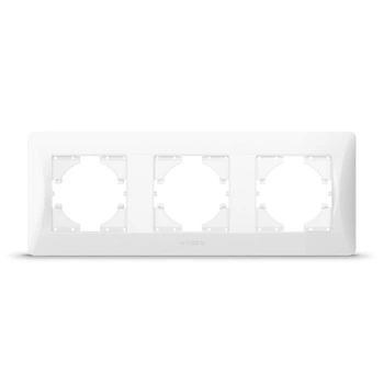 Ramka Pozioma do Gniazdek Potrójna Natynkowa Biała BINERA VIDEX