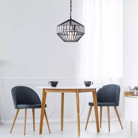 Lampa Wisząca Oprawa E27 Metal i kryształki D:33x30cm VT-7334 V-TAC