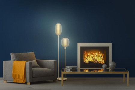 Lampa Stojąca Oprawa Ozdobna Podłogowa Dekoracyjna 2xE27 Beżowa Stick LEDVANCE