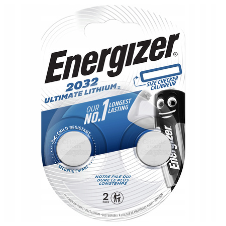 2x Baterie ENERGIZER ULTIMATE LITHIUM Do Urządzeń Elektronicznych CR2032 Blister