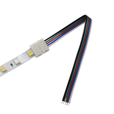 Złączka do Taśm LED RGBW Elastyczna Jednostronna 5pin 10mm Biała Sanico Goldlux