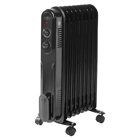 Grzejnik Olejowy 2000W Regulowany Termostat Czarny Sanico Goldlux