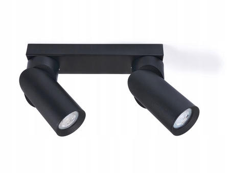 Lampa ścienna kinkiet 2x GU10 LED ruchomy czarny