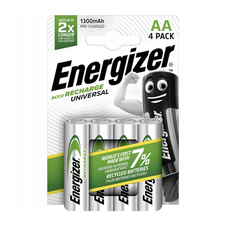 4x Bateria Akumulator ENERGIZER Universal AA HR6 1300mAh