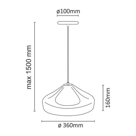 Lampa Sufitowa Wisząca Zwis E27 Szara Gavle Sanico Goldlux