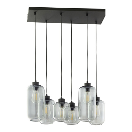 Lampa Sufitowa Wisząca MARCO GRAPHITE Szkło+Metal Grafitowa Loftowa 6xE27 1027 TK Lighting