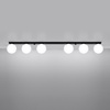 Lampa Sufitowa Listwa Oświetleniowa 6x G9 Kula Czarna Nowoczesna Yoli Sollux