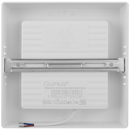 Oprawa Natynkowa Lampa LED Sufitowa 12W Kwadrat 4000K GLOW Biała LUMILED