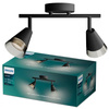 Lampa Sufitowa Reflektor Natynkowy 2x GU10 Czarna Cleft Philips